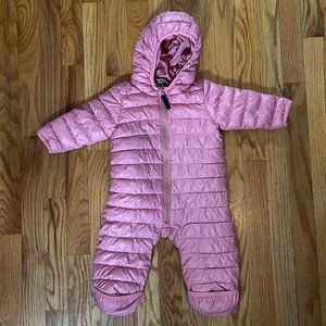 Primary Baby Puffer Suit | 0-6 months in pink/rose